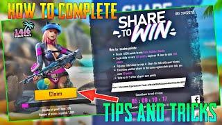 How To Complete Share To Win Event in Free Fire | Get Free Cutie Bubble Bundle | Free Fire New Event