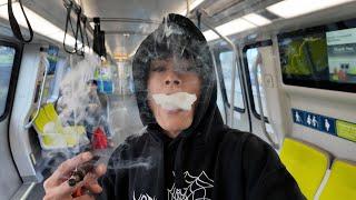 HOTBOXING THE TRAIN FOR FUN