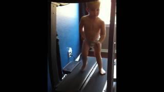 Maddox exercising.