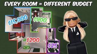 BUILDING A BLOXBURG HOUSE BUT EVERY ROOM IS A DIFFERENT BUDGET... | roblox