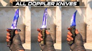 CS2 All Doppler PHASE 4 Knives  - In Game showcase [4K60FPS]