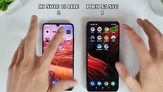 Xiaomi Poco X3 NFC vs Xiaomi Mi Note 10 Lite | Fingerprint, SpeedTest, Camera Comparison