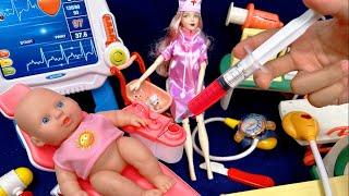 6 Minutes Satisfying with Unboxing Cute Doll Rescue Game，Pretend Doctor Playset ASMR | Review Toys