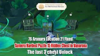 15 Hidden Chest in Vanarana Cave The Last 3 Chest Unlock - 76 Aranara Locations 21 Fixed