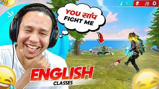 Pro अंग्रेज़ी English Lessons by Tonde Gamer in Free Fire  Funny Duo Vs Squad Game with TGR NRZ