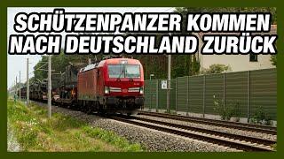 Militärzug beladen mit Marder Schützenpanzer in Horka | BAHNquickie