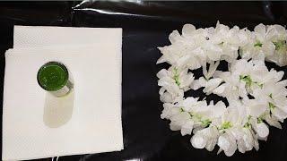 How To Make Jasmine Flowers Using Tissue Paper | Tissue Paper Crafts | Simple and easy crafts (67)