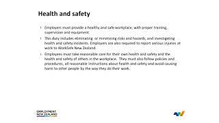 Health and Safety