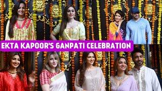 Ganesh Utsav 2023: Shilpa Shetty, Ankita Lokhande-Vicky Jain At Ekta Kapoor's Ganpati Visarjan