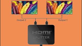 Portable HDMI Splitter 1080P 4K 1 In 2 Out