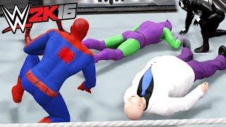 SPIDERMAN VS GREEN GOBLIN VS VENOM VS CARNAGE VS ELECTRO VS KINGPIN | WWE 2K16