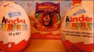 MADAGASKER 3 Kinder Surprise Eggs Unboxing | GoJo Toys