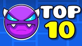 Top 10 EASIEST FREE DEMONS In Geometry Dash 2.2