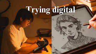 Traditional Artist tries digital art/ magic drawing pad