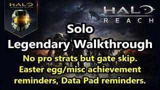 Halo Reach - Solo Legendary Walkthrough and Achievement Guide - Xbox One - Master Chief Collection