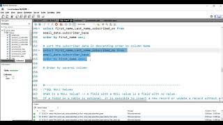 Sort SQL data in Ascending and descending with single column or multiple columns using ORDER BY