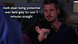 mark sloan being protective over lexie grey for over 5 minutes straight