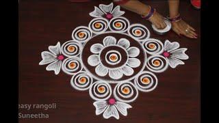 New Year 2021 kolam designs || Easy n Simple rangoli by Suneetha || Sankranthi & Pongal muggulu