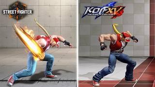 SF6 vs KOF XV Terry Bogard Comparison