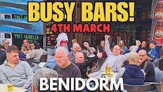 Benidorm - Busy Bars on the Strip, Levante & Calle Derramador!