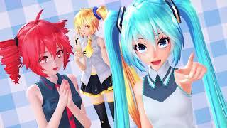 MMD - Triple Baka - Miku Teto Neru Ver.1 [Motion DL]