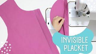 Placket Sewing Tutorial | How to sew a shirt Button-invisible Placket | Perfect Placket