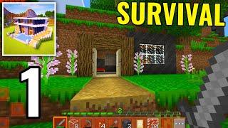 Craft World - SURVIVAL Gameplay Part 1 | Survival Base (Craft World Master Block Game 3D)