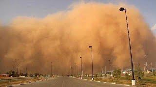 Пыльная буря обрушилась на Астрахань! Видимость упала до 200 м! #Astrakhan #duststorm #sandstorm