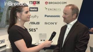 Newtec DVB-S2X demo at the DVB-booth ( interview with Serge Van Herck, CEO Newtec)