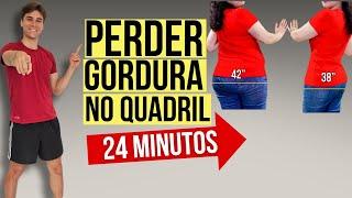 GORDURA DO QUADRIL | Exercícios de 24 minutos para perder gordura do quadril em casa