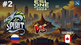 ЖЕСТКАЯ ОТВЕТКА + РЭМПЕЙДЖ! | Spirit vs Shopify #2 (BO2) ESL One Bangkok 2024