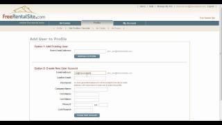 Adding Sub profiles and Multiples users | Free Rental Site