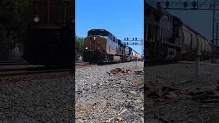 CSX local train L619 departs Raleigh NC at Powell Drive 6/18/2025