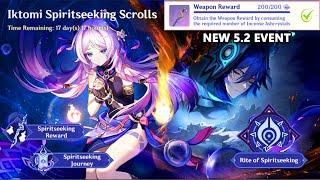 Iktomi Spiritseeking Scrolls New 5.2 Event Day 1 Guide : Night-Wind Letter Story & Free Sword Reward