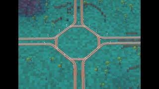 Voxel Tycoon - Roundabout tutorial (4 ways junction) [ENG]