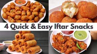 4 Easy Snacks Recipes For Iftar | Ramzan Iftar Snacks Recipes