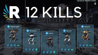 War Robots: Skirmish Mode- 12 KILLS With Nightingale, Leech, Ravana, Ao Jun and Phantom