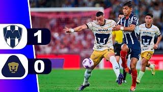 MONTERREY VENCE 1 - 0 A PUMAS POR LOS CUARTOS DE FINAL (IDA) LIGA MX 2024 | REY DEPORTIVO