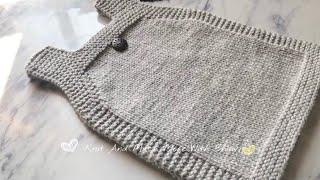 Newborn Baby Inner Wear Knitting Design (0-3 Month)/ Baby Vest Patterns / Half Sweater Design