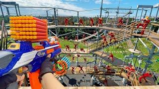 Nerf War | Amusement Park Battle 92(Nerf First Person Shooter)