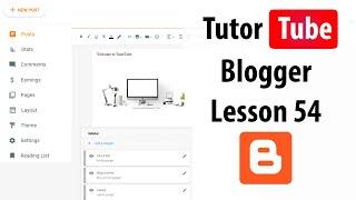 Blogger - Lesson 54 - Layout and Gadgets