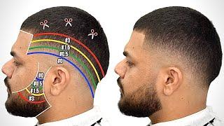 PERFECT MID-LOW FADE SYSTEM - Buzz Cut Barber Tutorial ( Step by Step )