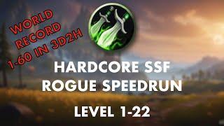 World Record Hardcore Rogue 1-60 Speedrun (3d 2h) | Level 1-22