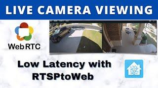 Real Time Camera Viewing using RTSPtoWeb and Glance Cards in Home Assistant.