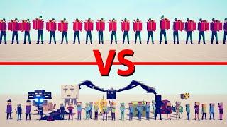 PRESENT ELF Team vs MINECRAFT Team - Totally Accurate Battle Simulator TABS