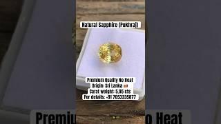 Supreme Quality Yellow Sapphire Pukhraj Stone | Intense Yellow | No heat #pukhraj #shortsvideo