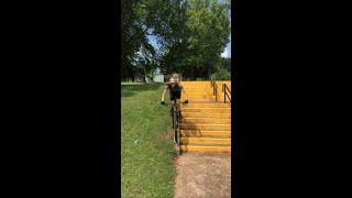 When the stairs are too easy || part 2 #mtb #urbanfreeride
