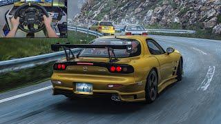 Mazda RX-7 & Toyota AE86 & Civic EK9 Turbo Touge Drive - Assetto Corsa | Moza R16 + Pimax