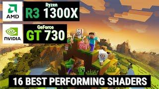 16 BEST PERFORMING MINECRAFT SHADER PACKS vs POTATO PC