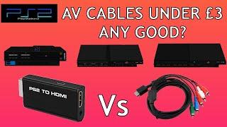 Cheap PlayStation 2 cables compared. RGB component Vs PS2 to HDMI adapter